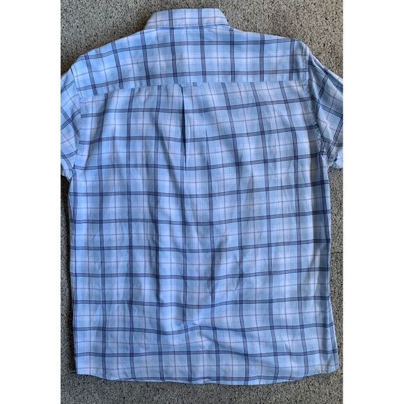 Peter Millar Blue White Plaid Long Sleeved Men's Button Down Shirt Size Medium - Picture 2 of 8